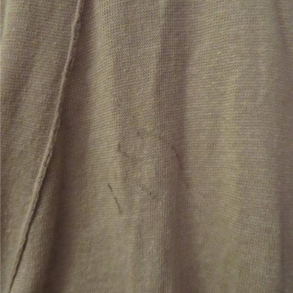 LISA TODD TAN LINEN OVERSIZED V-NECK SWEATER SZ M - Picture 6 of 7